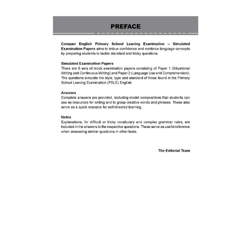 High Quality Conquer English PSLE Simulated Examination Papers | Revision | Primary English School Assessment Books  SAP 2