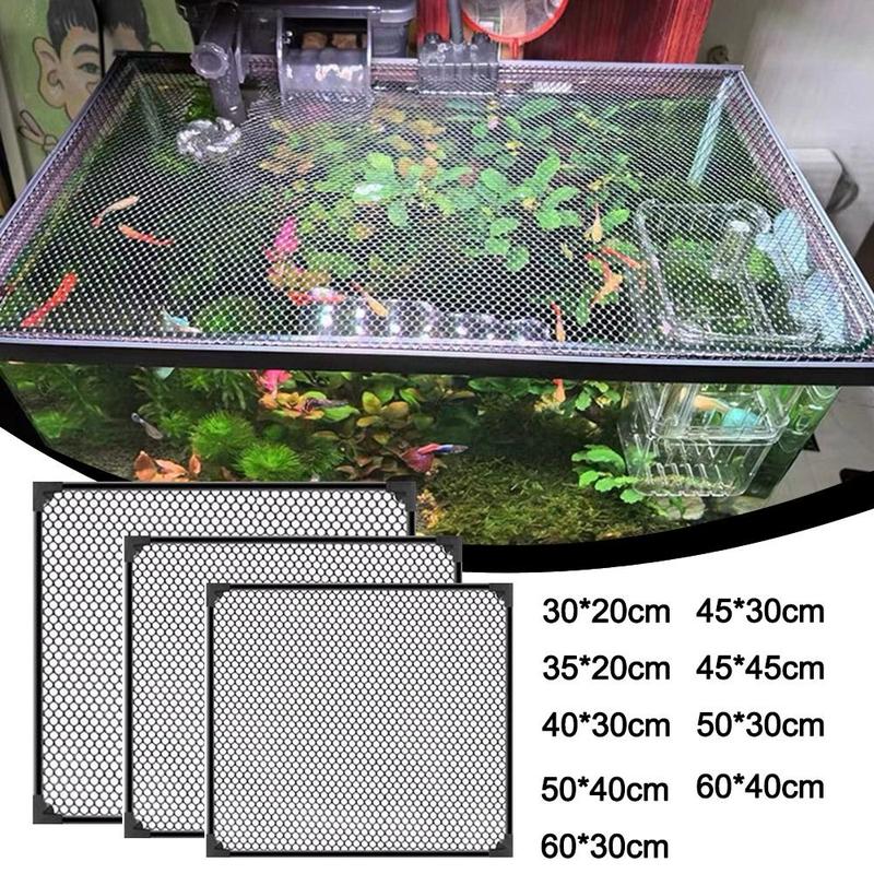 Bền bỉ Từ tính Nắp bể cá Tự làm Cài đặt dễ dàng Nắp lưới bể cá Lưới chống nhảy…