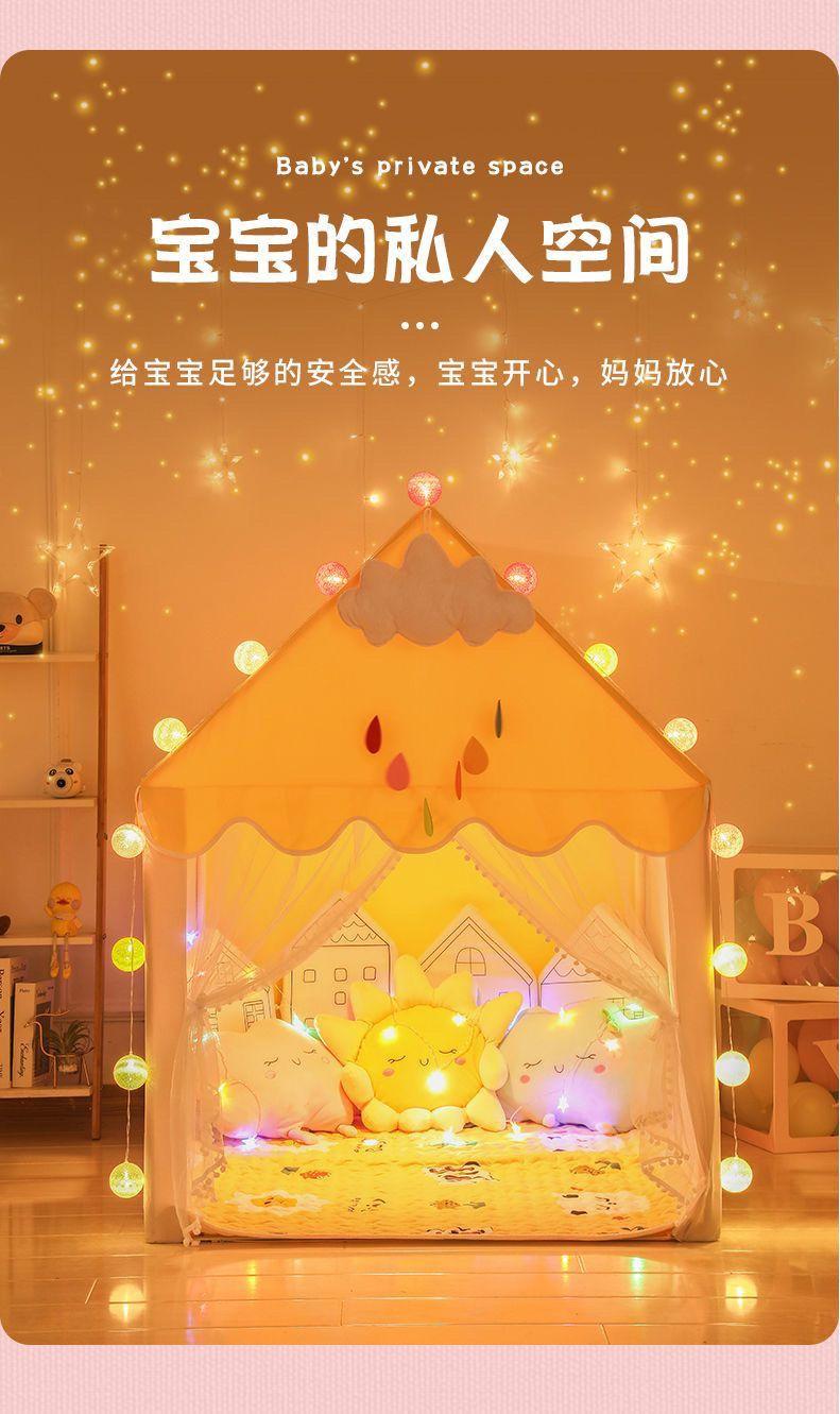 Product Introduction of Children's Tent Indoor Game House Small House Castle Princess House Sleeping Play House Toy Mosquito Net Birthday Gift for Children 12