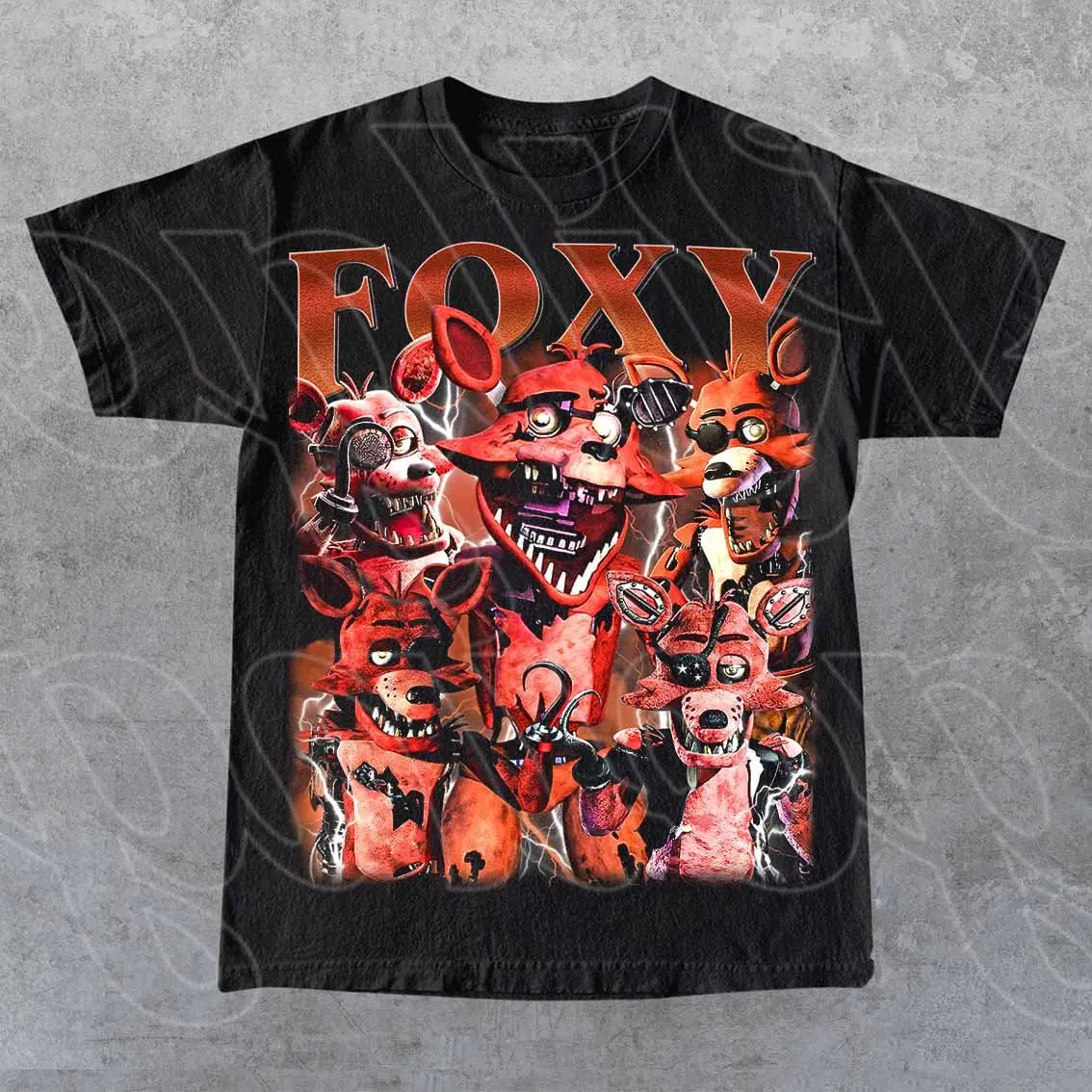 Foxy Five Nights At Freddy's Vintage T-Shirt, Unisex Bootleg Shirt, Fan Gift, Comfort Cotton, Size Up To 3XL