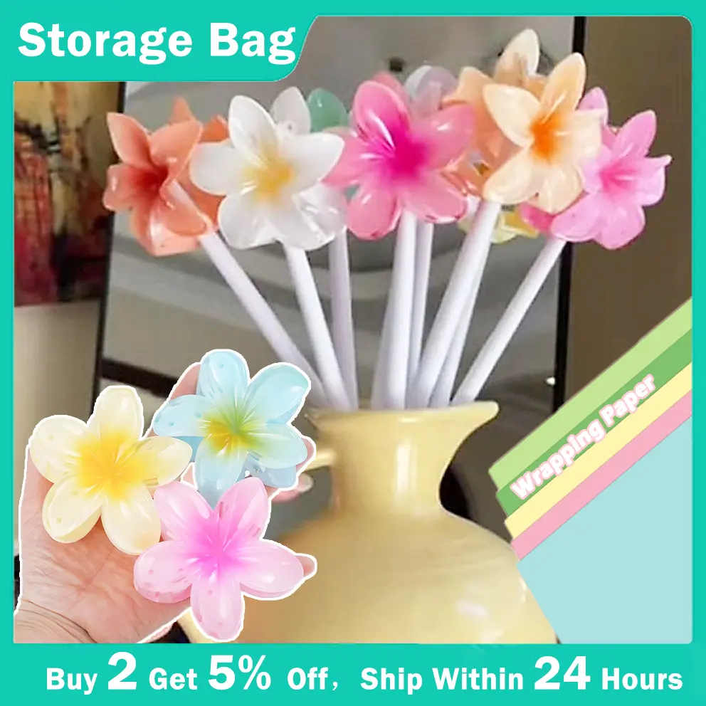 DIY Plumeria Claw Clip Bouquet Set DIY Handmade Artificial flowers Butterfly Plumeria Flower For Women Girlfriend Sister Graduation Back To School Birthday Gift Valentine's Day Gift Home decoration