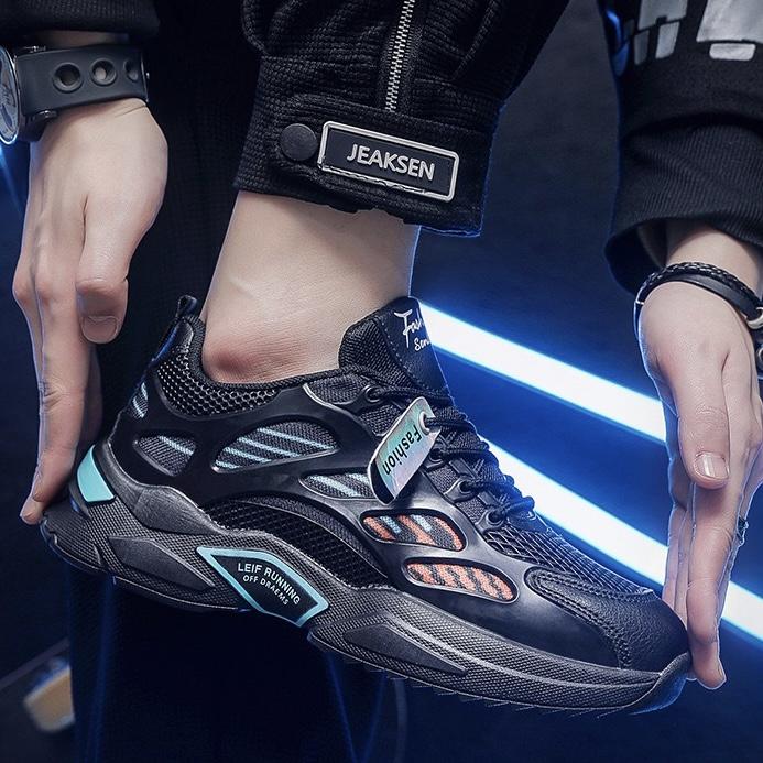   New trend- Tặng tất  giày thể thao nam giày sneaker nam hàn quốc đế độn tăng chiều cao giày nam hàng nhập siêu nhẹ êm thoáng khí 