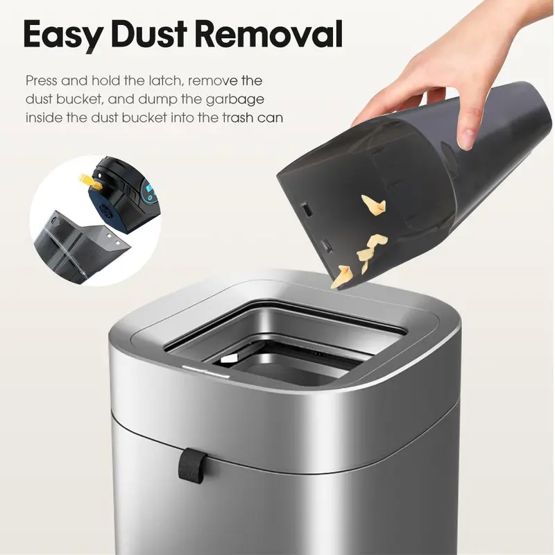 4 in 1 Car Vacuum Cleaner, Car Digital Display Cleaning Blower, Car Air Pump, Car Tire Inflator, Multifunctional Car Cleaning Tool 3