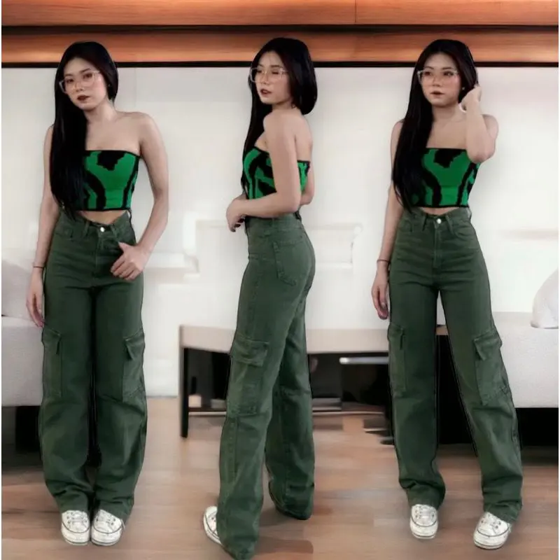 CELANA JEANS HIGHTWAIST CARGO PREMIUM 5