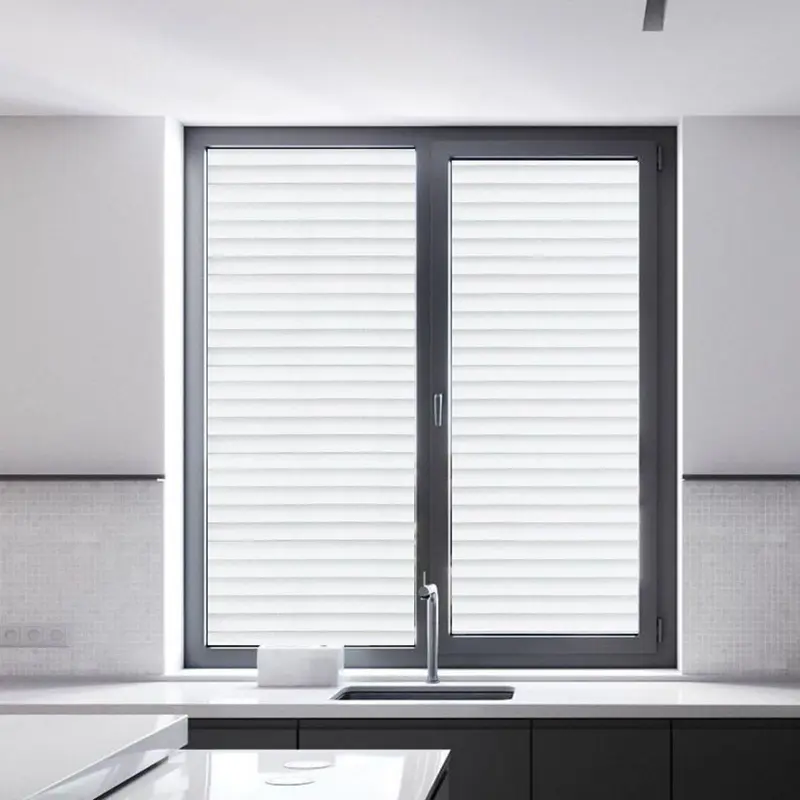 Privacy Matte Window Film, 1 Count Static Cling Window Film, Heat Insulation Window Sticker, Window Film for Home Office, Home Decor, Curtain Blinds, Adjustable Curtain Rods 5