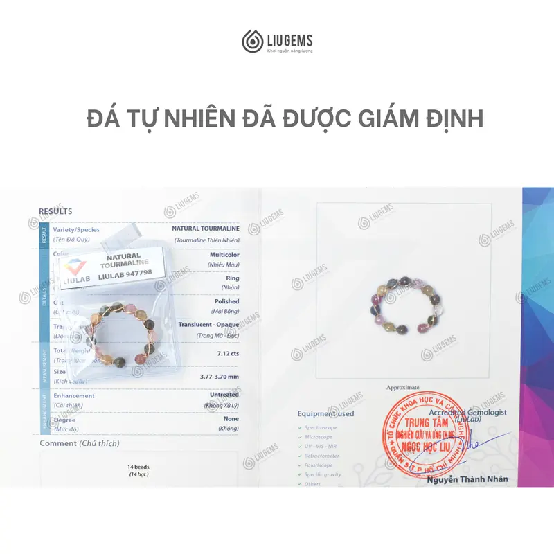 Nhẫn Đính Đá Tourmaline, Labradorite Tự Nhiên Liugems Unisex Đai Hở Đồng Tinh Tế Mang Nhiều Năng Lượng ND01 (Mua một, tặng một hộp đựng trang sức miễn phí) 2