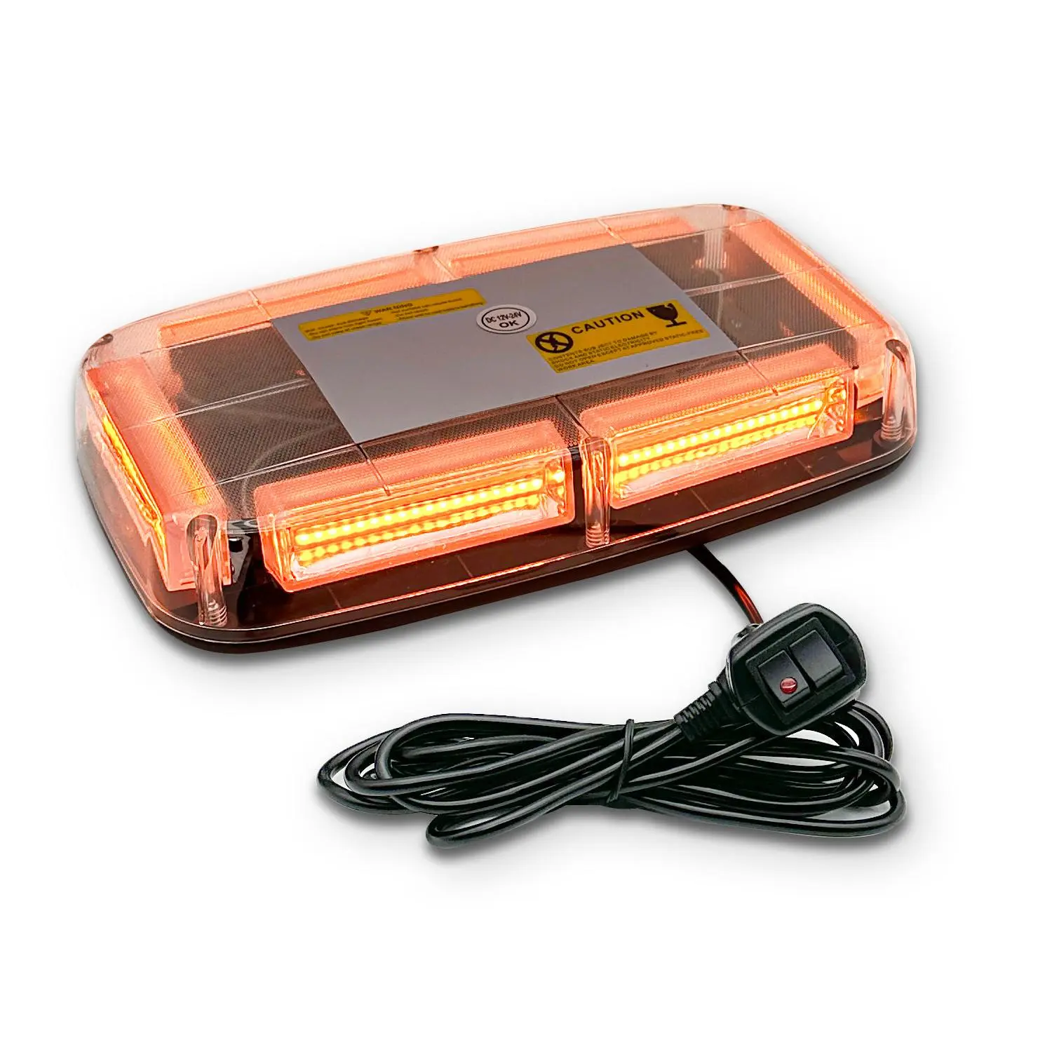 COB Rooftop Warning Strobe Light, 14-Modes Car Light with Magnetic Base, Mini Beacon Light Bar for 12V-24V Hazard Emergency Construction Vehicles Snow Plow Trucks Bus, Car Lights