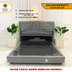 Cahaya Rumah Cimande - Dipan Sandaran Infinity / Rak Kasur Tempat Tidur / Ranjang Kasur / Divan Minimalis