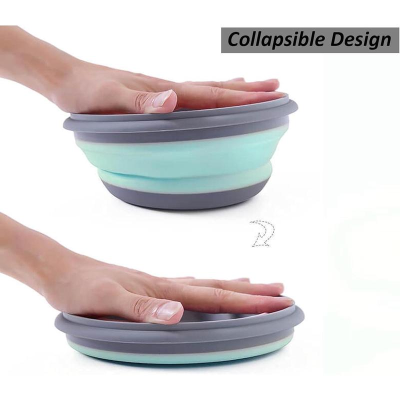 Foldable Silicone Bowl, 3 Counts/set Food Storage Bowl With Lid, Compact Lightweight Bowl For Travel & Outdoor Equipment, Office Lunch 4