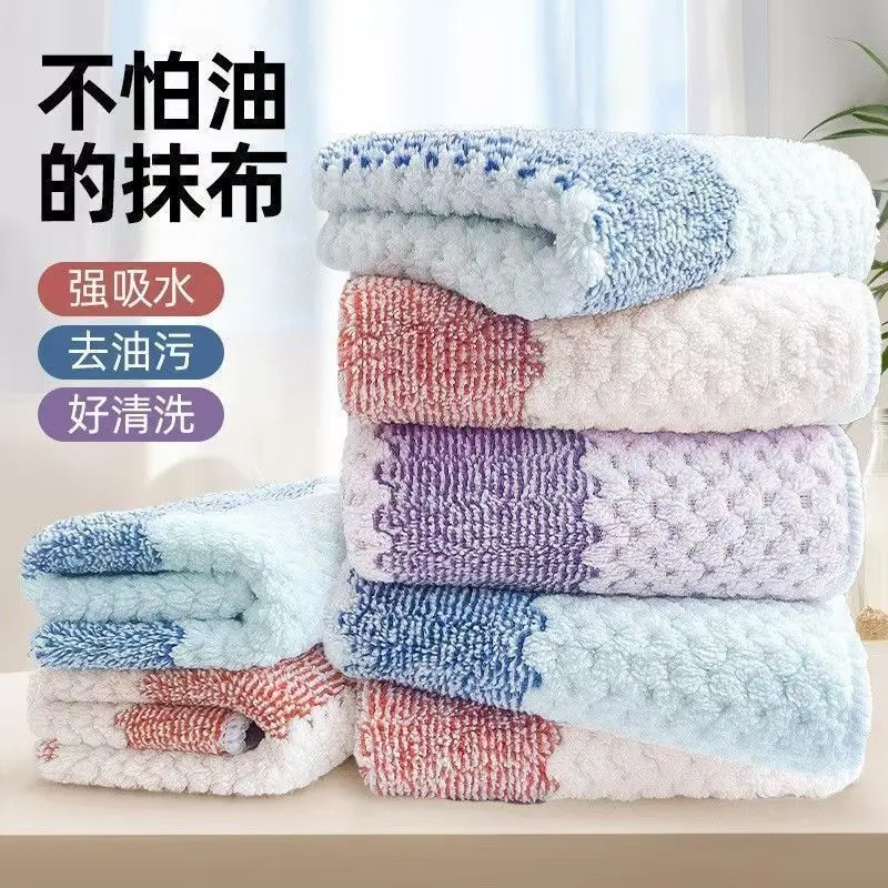 Vải Không Dầu, Phong Cách Châu Âu Mới, Không Rụng, Để Làm Sạch Bàn Và Rửa Bát, Dày Dặn, Thấm Hút, Loại Bỏ Vết Bẩn, Miếng Cọ Rửa, Thích Hợp Cho 2700 + Người Mua Trong Một Tuần