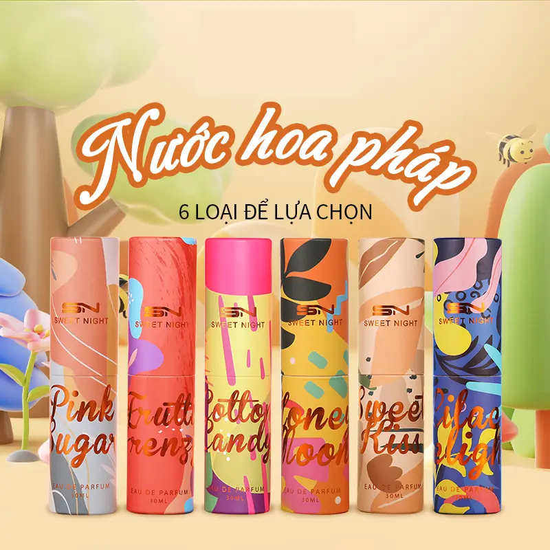 Nước hoa cho học sinh 30ml Tươi và lâu dài Hoa và trái cây Hương dừa xịt toàn thân món quà bất ngờ