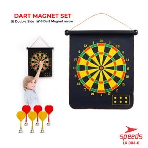SPEEDS Magnetic Dartboard 17inch Bolak balik depan belakang Game Dartboard Papan Dart 004-6