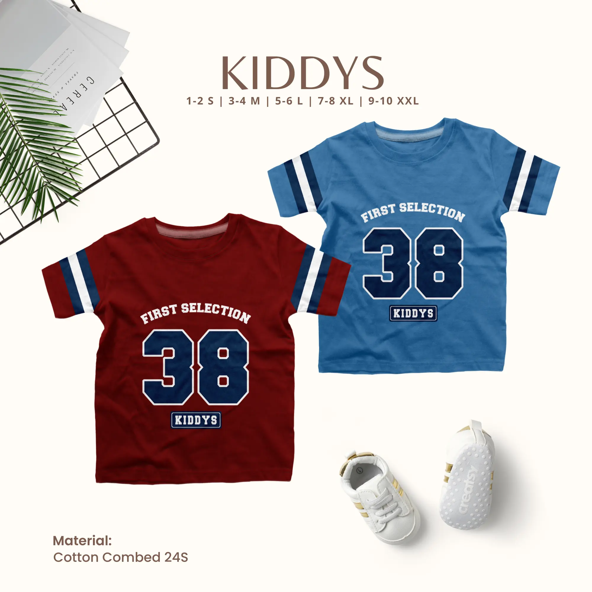 Kiddys Kaos Pakaian Fashion Anak Laki-laki Cotton Combed 24s Premium KA79