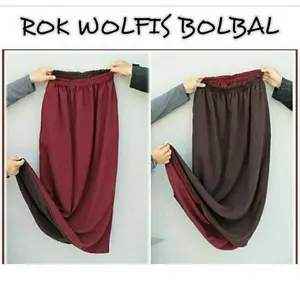 ROK BOLBAL Wolfis Bolak Balik 2 Warna Tidak Nerawang