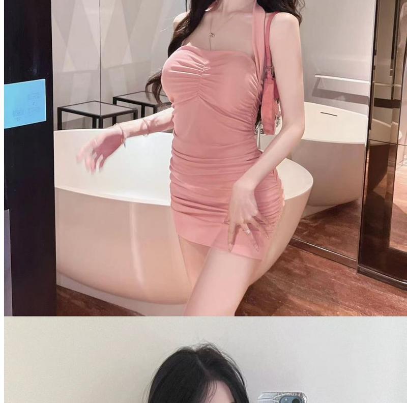 Product Introduction of Váy Cổ Yếm Phong Cách Dễ Thương Và Gợi Cảm, Trang Phục Mùa Hè Cho Nữ, Thiết Kế Đẹp, Bó Sát Eo Độc Đáo, Hông Xếp Ly Gợi Cảm Và Thanh Lịch, Váy Nhỏ 42