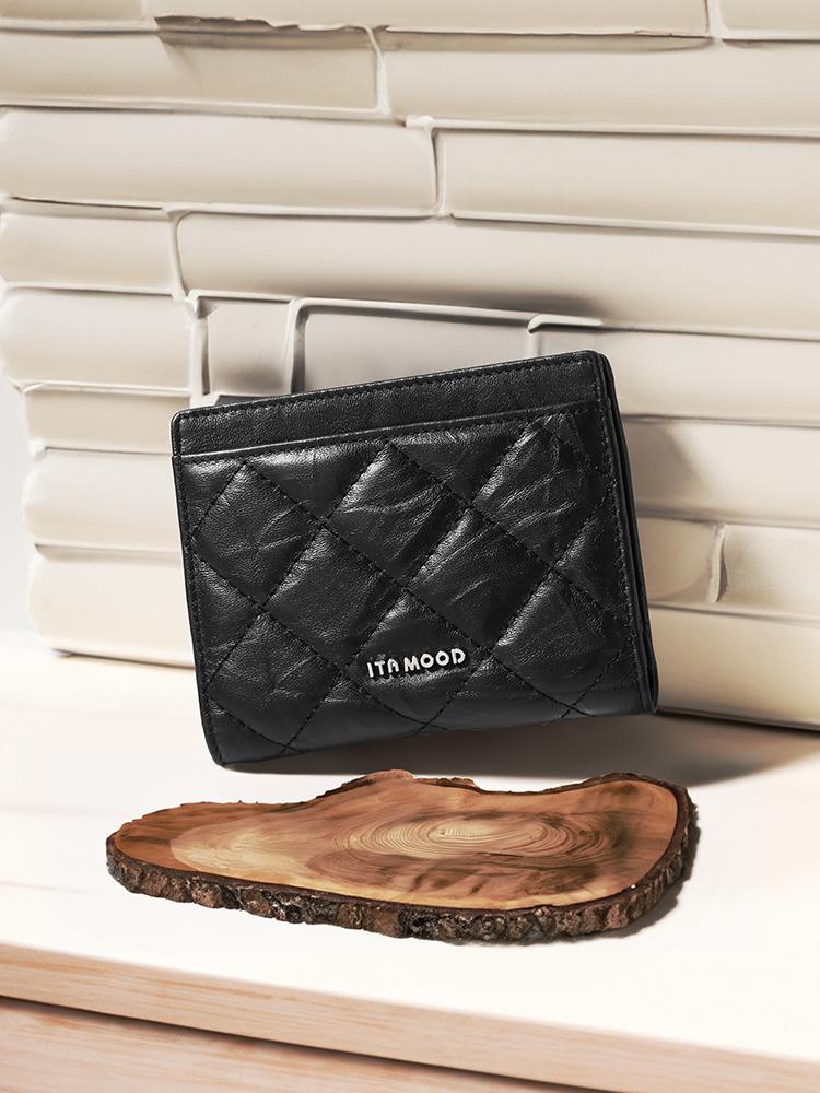 Product Introduction of ITAMOOD Genuine Leather Wallet Clutches Card Bag Integrated Anti Demagnetization Purse Short Women's Compact Zero Wallet 8
