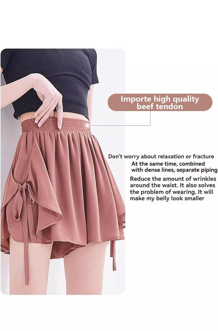 Product Introduction of Women’s Chiffon High Waist Shorts Lightweight Ice Silk Wide Leg Casual Skorts 5