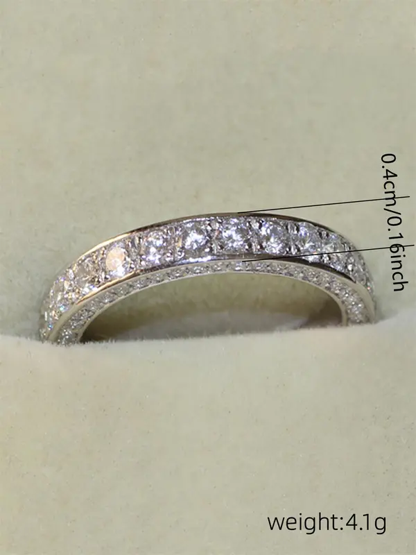 Classic Rhinestone Decorated Promise Ring for Gift, Trendy All-match & Exquisite Jewelry for Engagement Anniversary Party Jewelry Gifts for Women & Girls Love Ring, Wedding Promise Rings 1