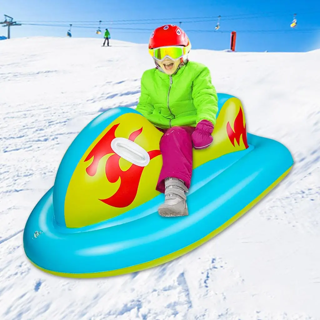 eiiwanhi- Snow Sled Wear-resistant Operating Handle Snow Tube Winter Activities Sledding Tube for Children High-elastic