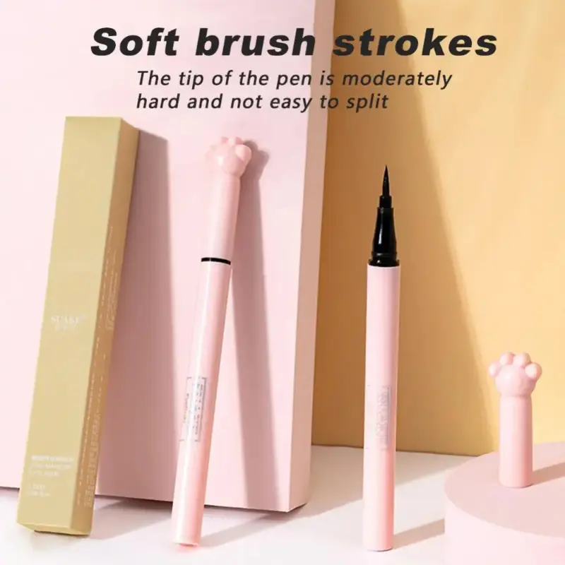 Cat's Claw Eyeliner Thin Black Eyeliner Eye Makeup Super Waterproof Long-lasting Eyeliner Easy To Apply Female Makeup Cosmetics