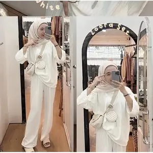 MT - Zoora OneSet Oversize Knit Tufor Premium Baju Celana