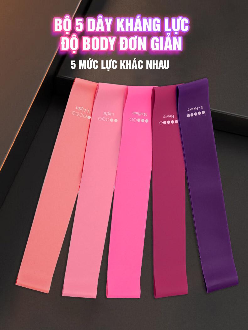 Product Introduction of Bộ 5 Dây Kháng Lực Tập Yoga Gym Cao Su Tự Nhiên 2573 - PARISA dây kéo đàn hồi 29