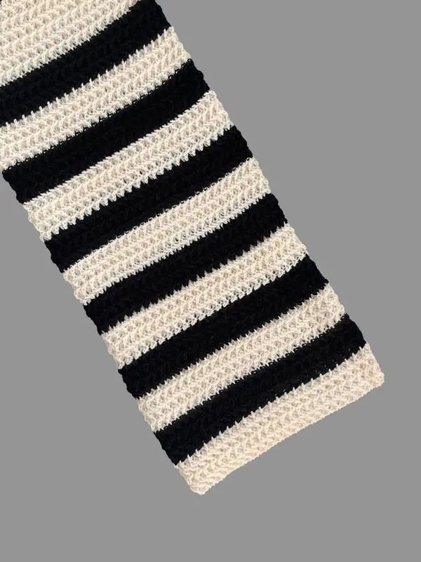 Women's Striped Print Drop Shoulder Pocket Sweater Cardigan, Casual Long Sleeve  Knitwear for Fall & Winter, Fashion Women's Knit Clothing for Daily Wear 4