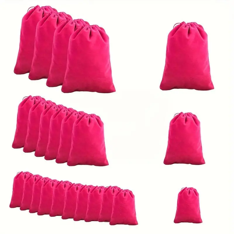 Microfiber Drawstring Storage Bag, 9 Counts/set Adjustable Bedroom Organizer Bag, Foldable Storage Bag for Toys, Cosmetics, Shoes, Jewelry, Laundry 0