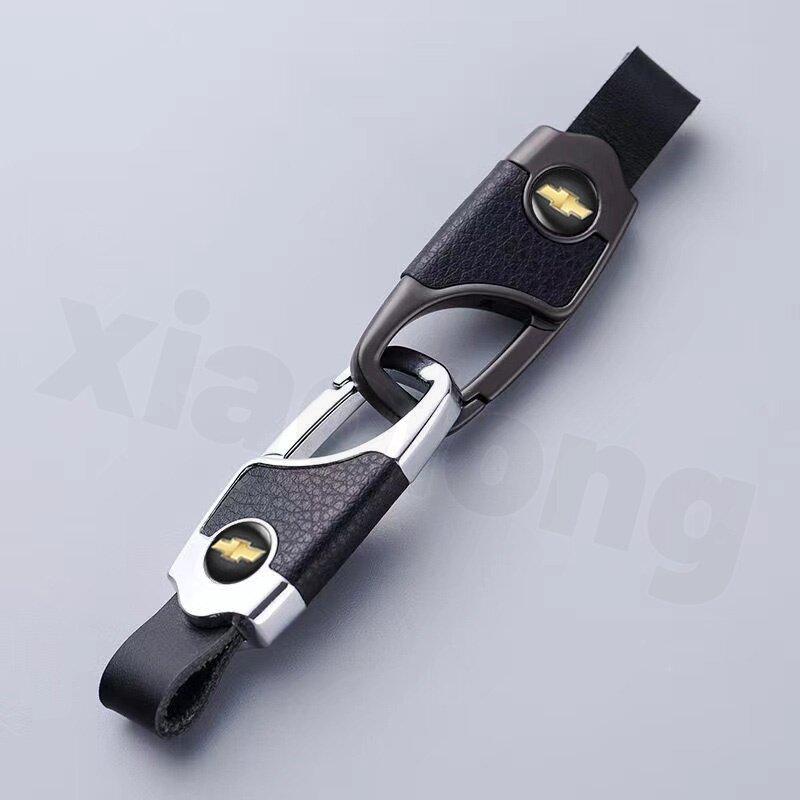 Product Introduction of sale high quality leather metal car keychain motorcycle car key holder motorcycle accessories fashion car key chain men women car gift car accessories For Chevrolet Malibu TrailBlazer Spark Cruze Aveo Suburban Captiva Optra Spin Camaro Sonic ColoradoCAR 4