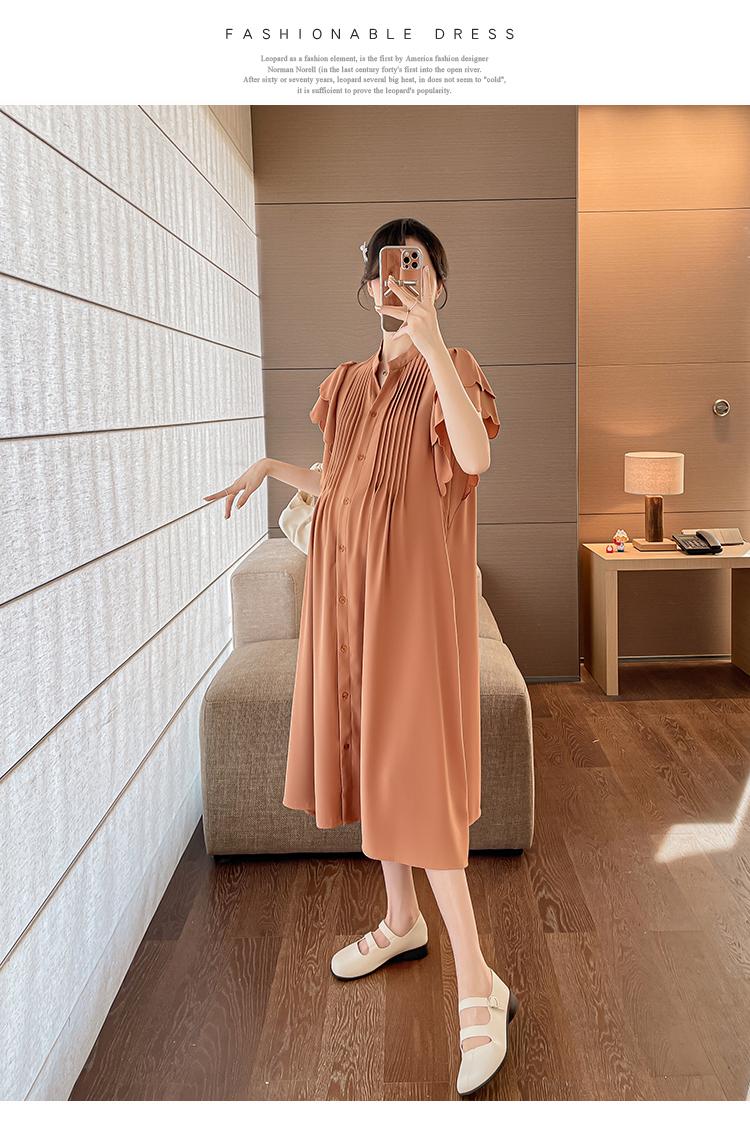 Product Introduction of E69990# Postpartum Embroidery Plus Size Womens Dresses Summer New Arrival Pregnancy Clothes Pregnant Mid-Long Breastfeeding Dress 18