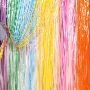 Tirai Foil Backdrop Foto Warna Pastel 1 x 2 Meter Dekorasi Ulang Tahun