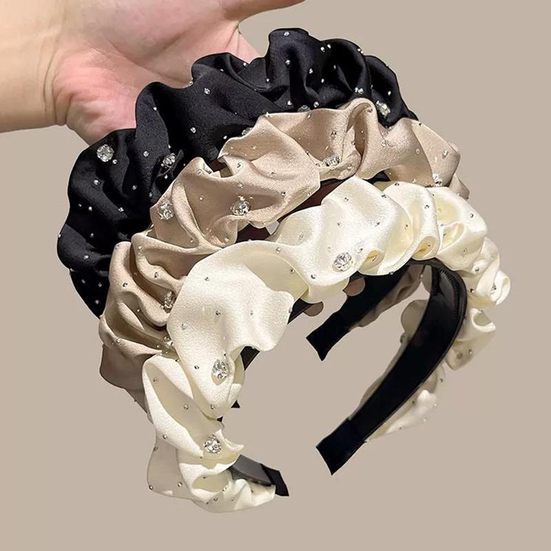 Product Introduction of Temperament Headband For Women With A High-end Feel Korean Version Versatile Crushed Headband 15