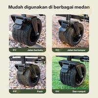 Gambar TrailTop Troli Camping Serbaguna Roda Besar Trolley Lipat Portable Wagon Keranjang Belanja Outdoor - Hitam dari Trailtop MD Kab. Tangerang 4 Tokopedia