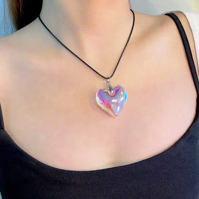 Mặt Dây Chuyền Mặt Đá Pha Lê Hình Trái Tim Lấp Lánh - Phong Cách Hàn Quốc Hot Trend TikTok 2025 | Phụ Kiện Thời Trang Đa Phong Cách, Quà Tặng Ý Nghĩa 4