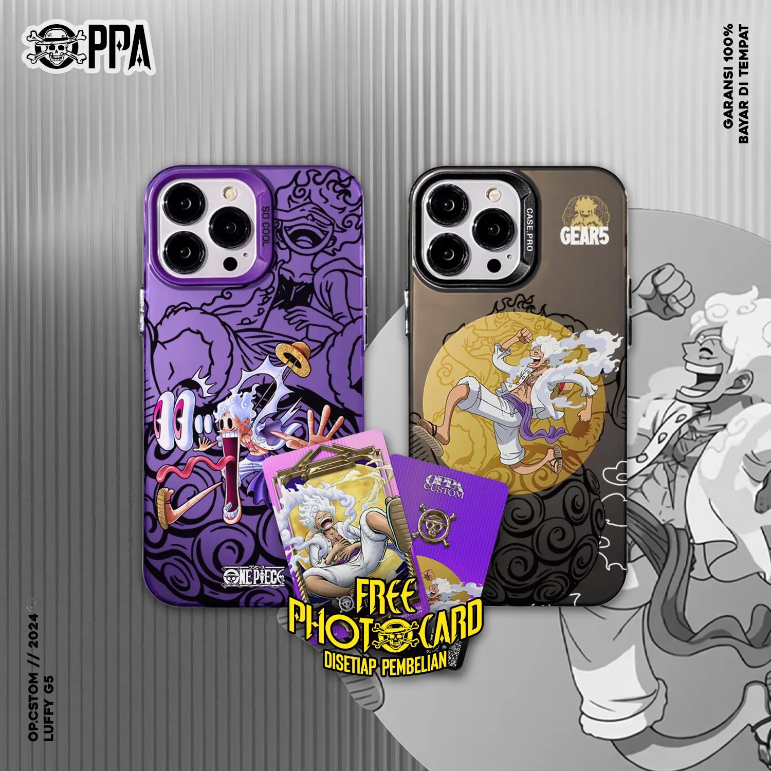 Softcase Premium Matte Hard Casing HP CASE ANIME ONE PIECE LUFFY GEAR 5 FOR ALL TYPE - SUN GOD NIKA OPPA CUSTOM