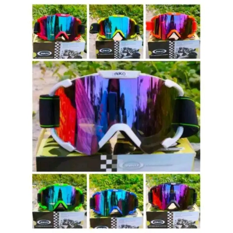 kaca goggle cross 100% original INKO untuk semua helm cross