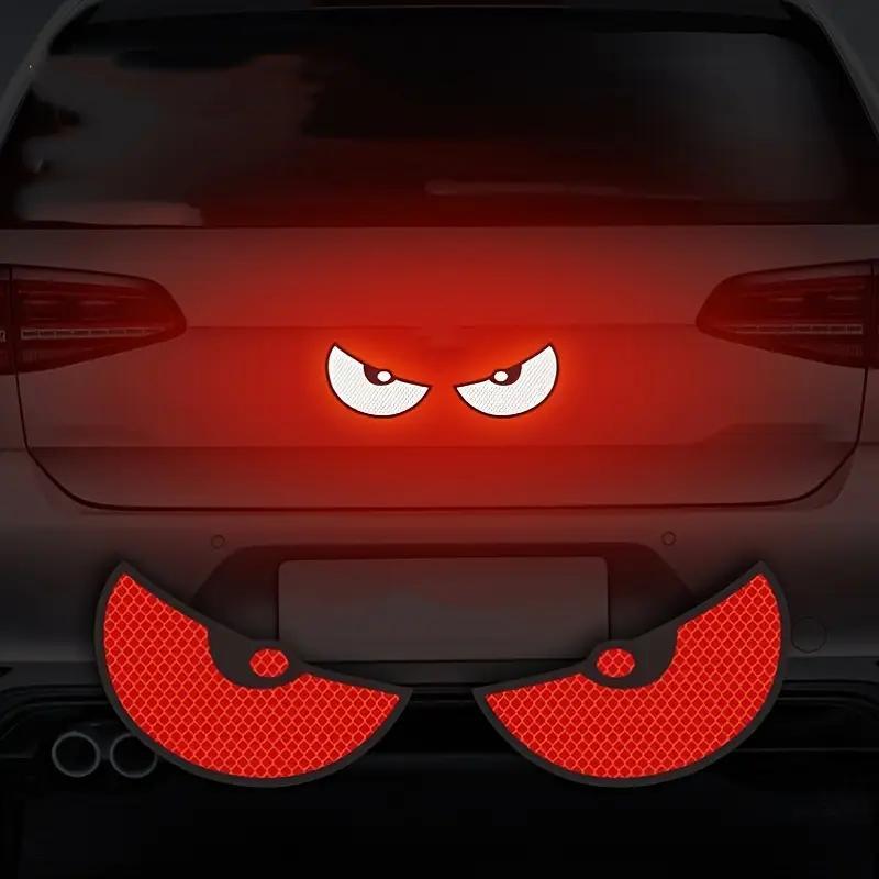 Creative Little Devil Monster Eyes Car Rear Window Body Sticker, Luminous Reflective Car Sticker, Multifunctional Car Decoration Decal Accessories 2