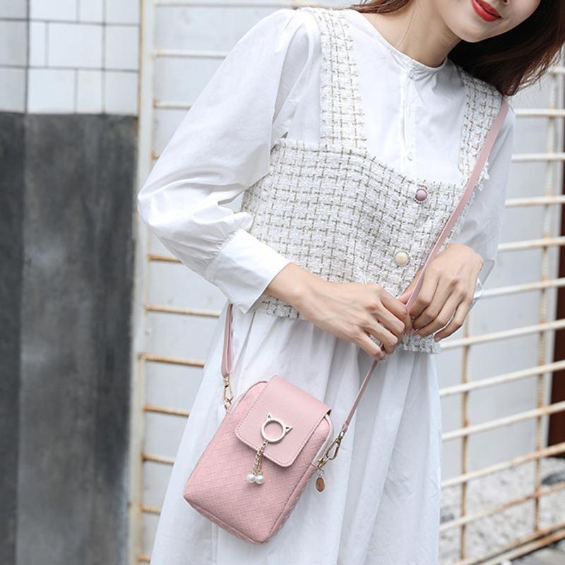 Product Introduction of 2024 Women's Mini Crossbody PU Cell Phone Shoulder Bag, Ladies Zipper Cell Phone Wallet Smart Wallet Cell Phone Bag with Adjustable Shoulder Straps for Travel Shopping Out Work Walking 8