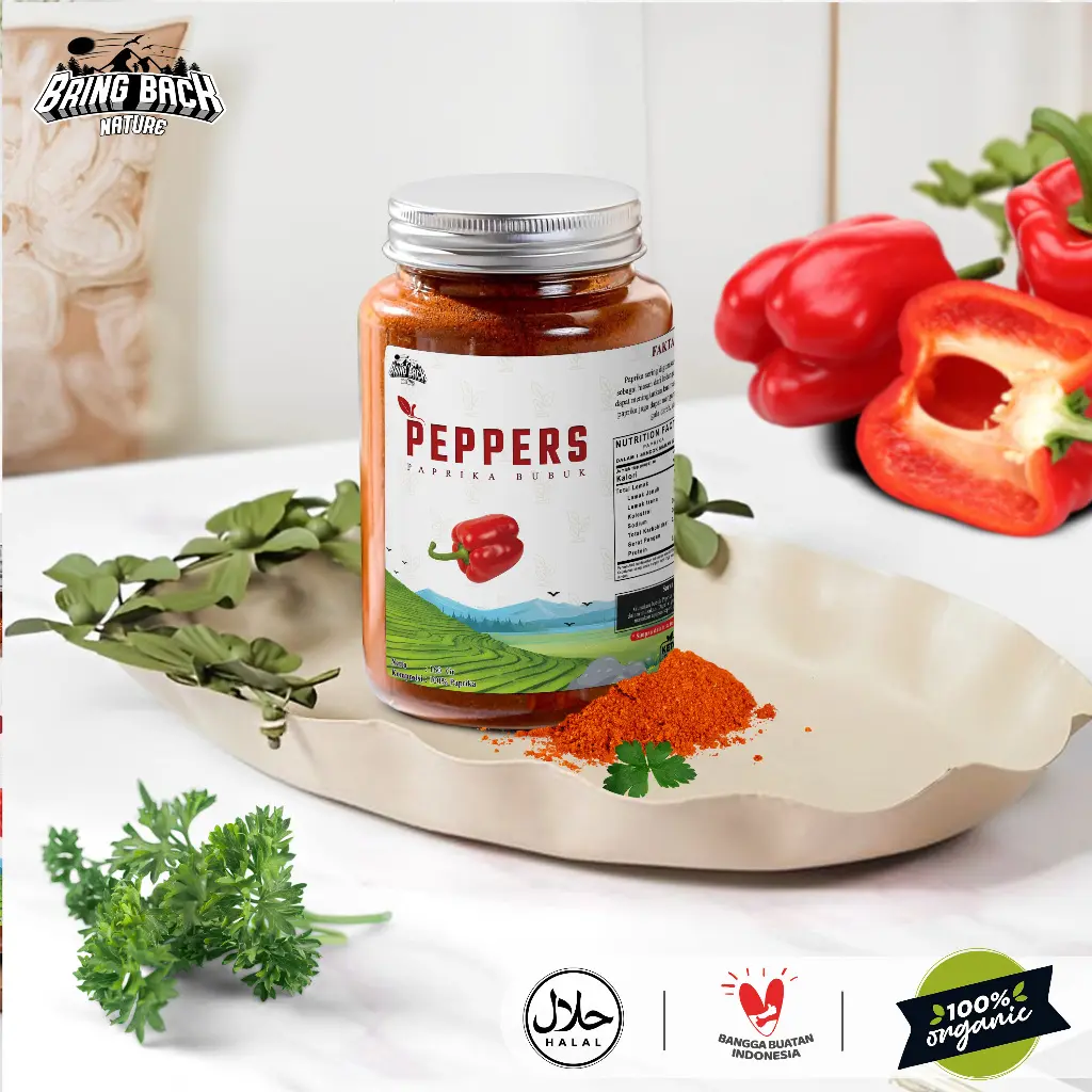 PAPRIKA ASAP BUBUK 160gr PREMIUM ASLI DAN MURNI / SMOKED PAPRIKA POWDER ORIGINAL 100% TANPA CAMPURAN HERBAL JANTUNG DAN KOLESTEROL / REMPAH SERBUK PAPRIKA BUMBU