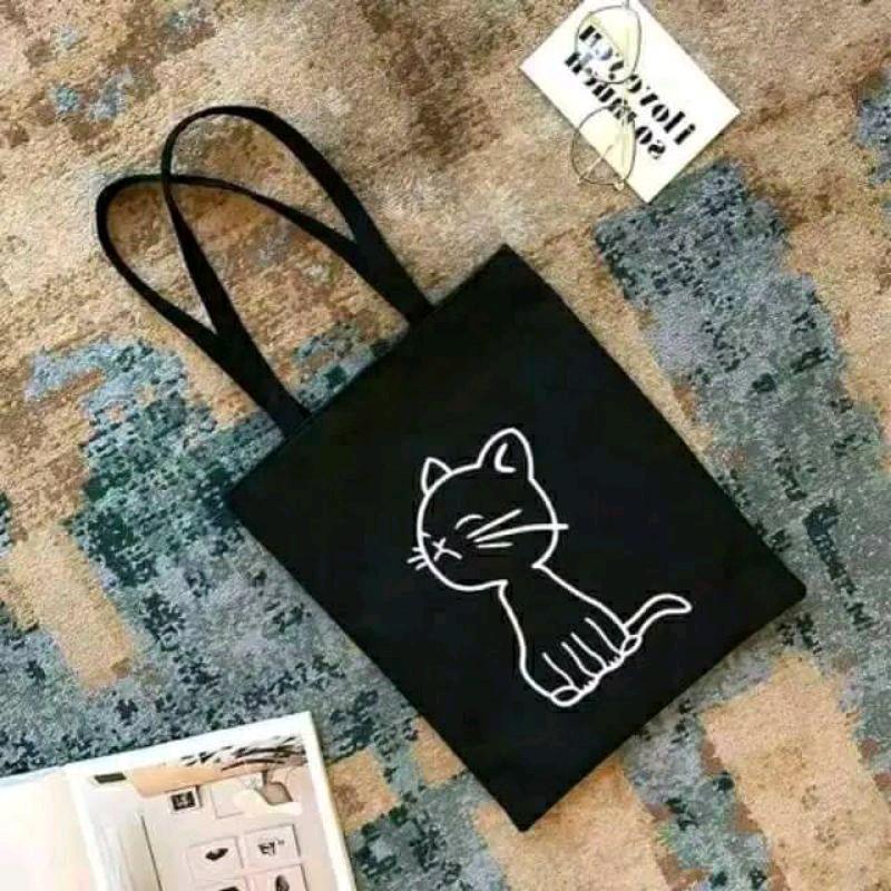 Totebag pakai resleting tas kuliah tas sekolah 8