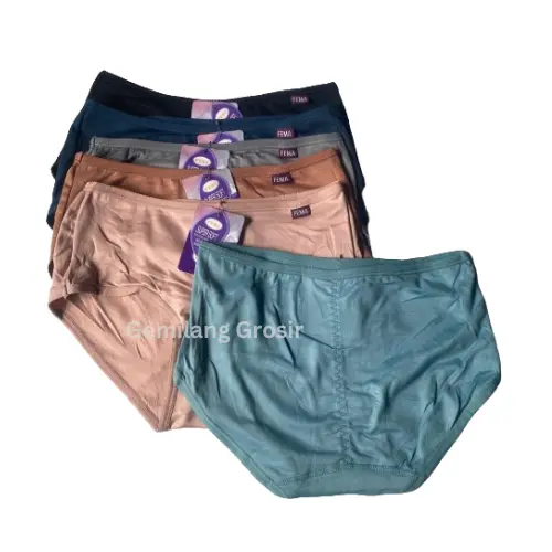 Vennyandykabasca - 12 Pcs Celana Dalam Wanita Fema 313 Polos 4