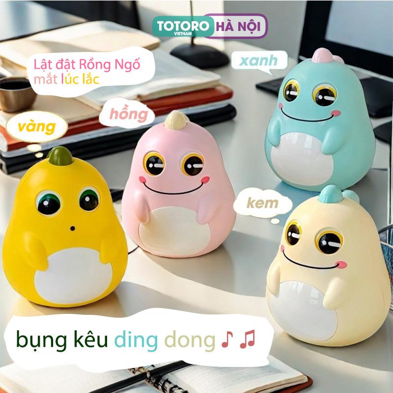 Lật đật Rồng ngố mắt lúc lắc nhắm mở bụng kêu dingdong dễ thương vui nhộn - 12cm