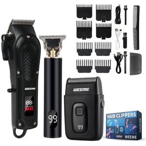 プロフェッショナルヘアクリッパーセット、1ボックス充電式ヘアトリマー&アクセサリー、男性用ヘアトリマー、スタイリスト理髪店サロンホーム用に最適