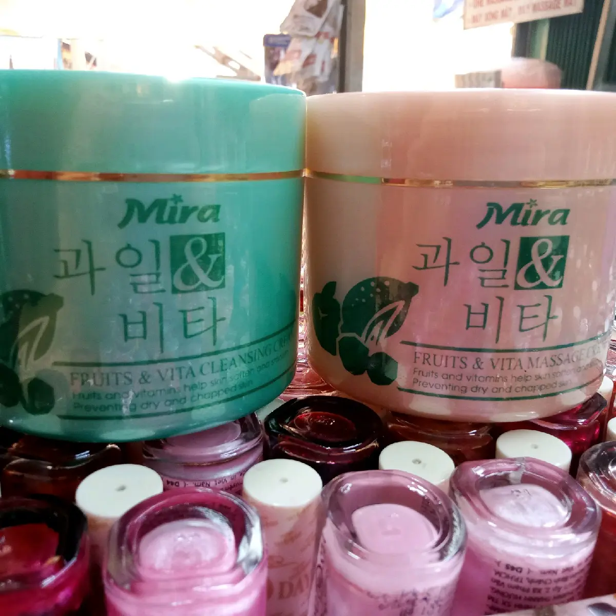 Kem massage tổng hợp hồng&xanh