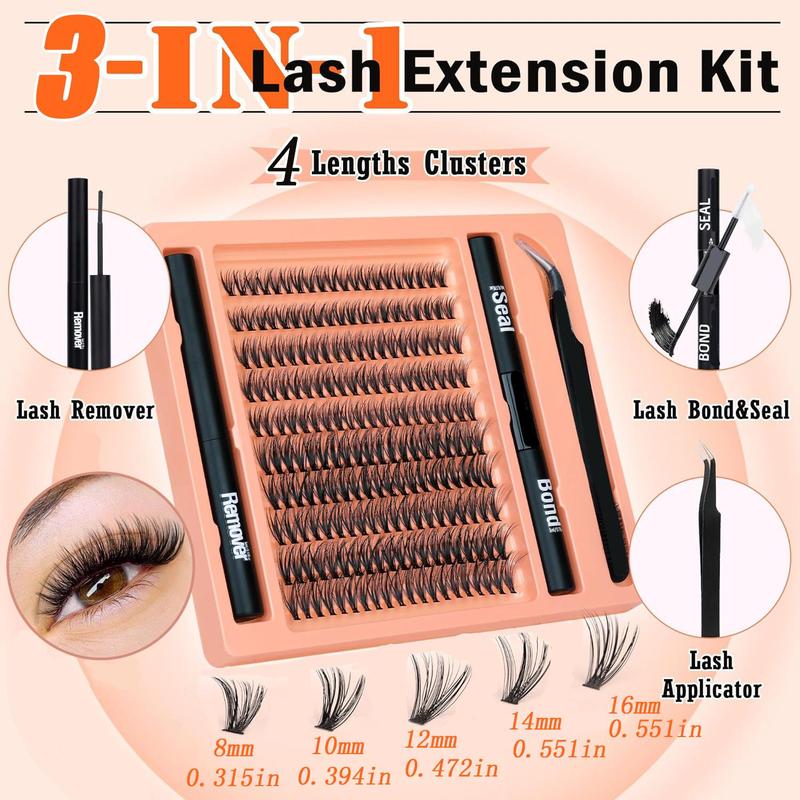 Product Introduction of Eyelash Extension Kit, 1 Box Individual False Eyelashes with Eyelash Glue & Tweezers & Glue Remover, Eye Makeup Enhancement Tool for Women, Cosmetic 1