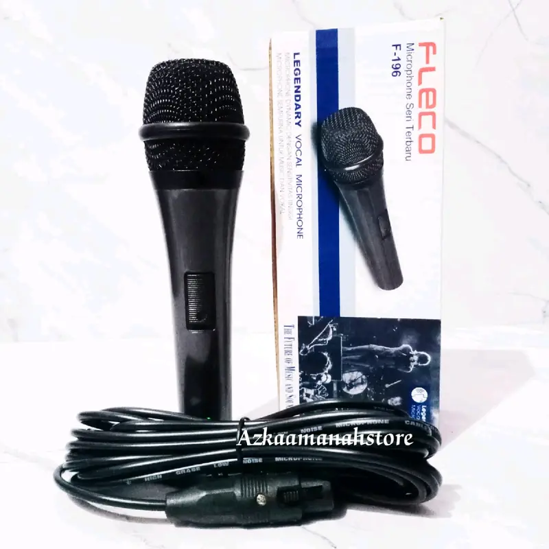 mic fleco f-196 microphone kabel murah kabel panjang microphone karaoke 1