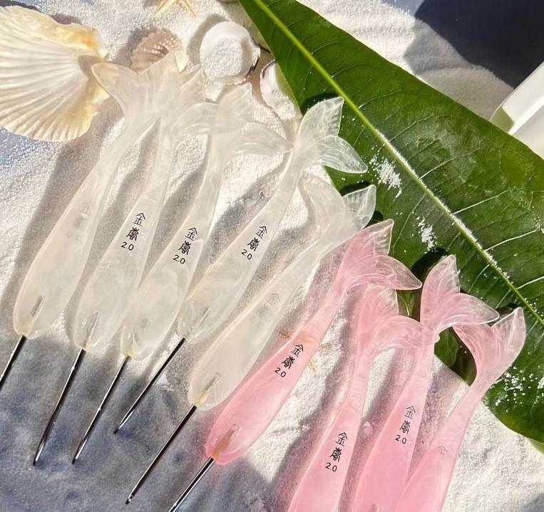 Kim móc Jinlan cán nhựa hình đuôi cá