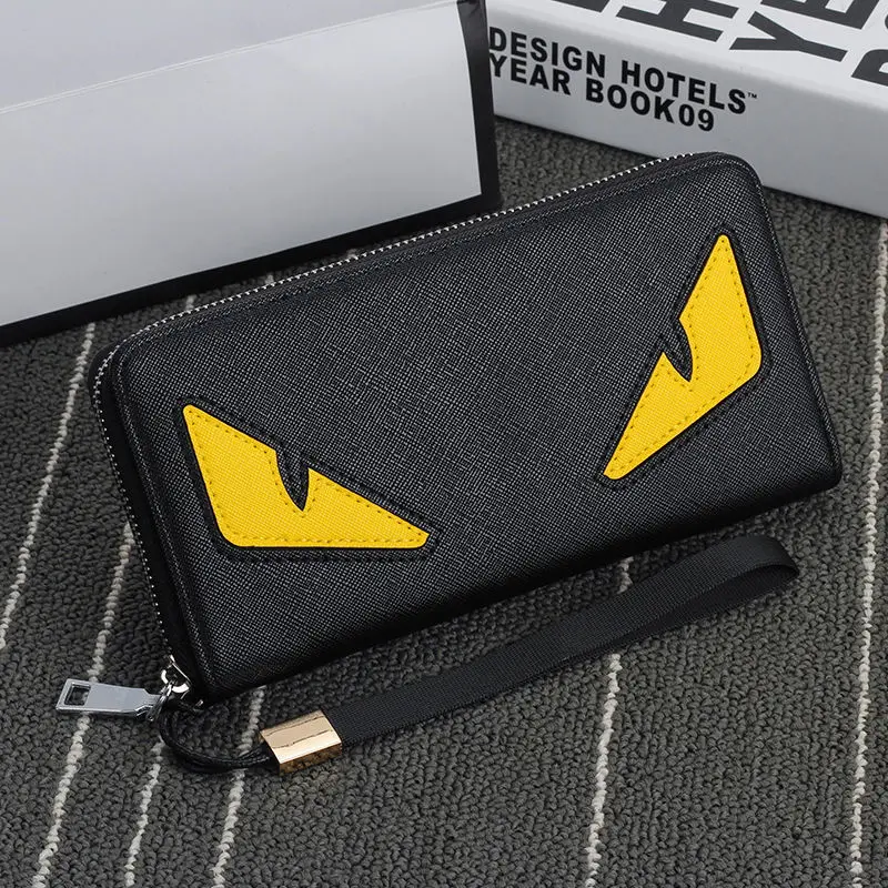 New Casual Clutch Men's Large Capacity Multi-Functional Soft Leather Long Wallet Men's Zipper Phone Bag