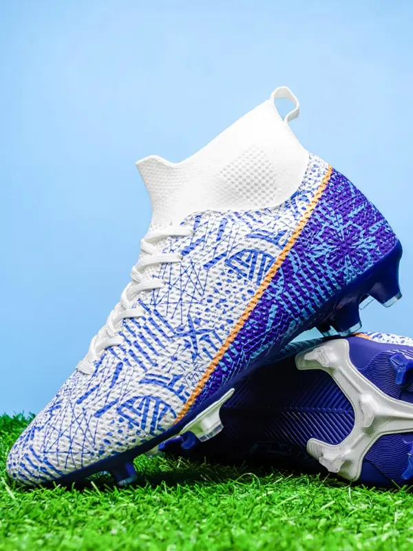 Unisex's Fashionableslip on  Up Soccer Shoes, Breathable Comfortable Non-slip High Top Football Shoes, Football Cleats for Outdoor Training 1