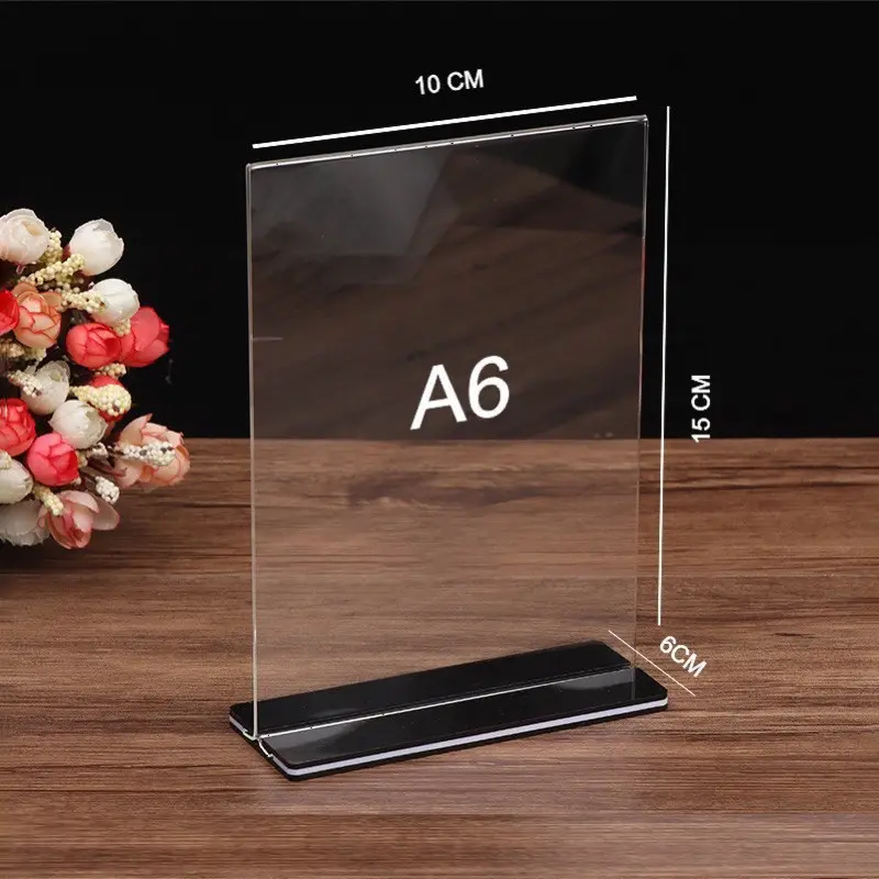 Kệ Menu Mica A4, A5, A6, Để QR Code Bảng Mica Để Bàn, Menu mica để bàn 5